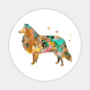 Collie Dog Watercolor Painting Magnet